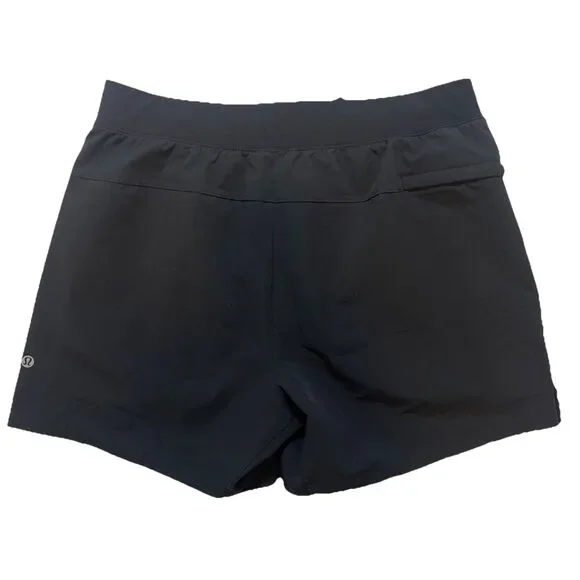 LULULEMON Linerless Men’s Large Black Shorts 5” Inseam athletic Gym - Picture 2 of 8